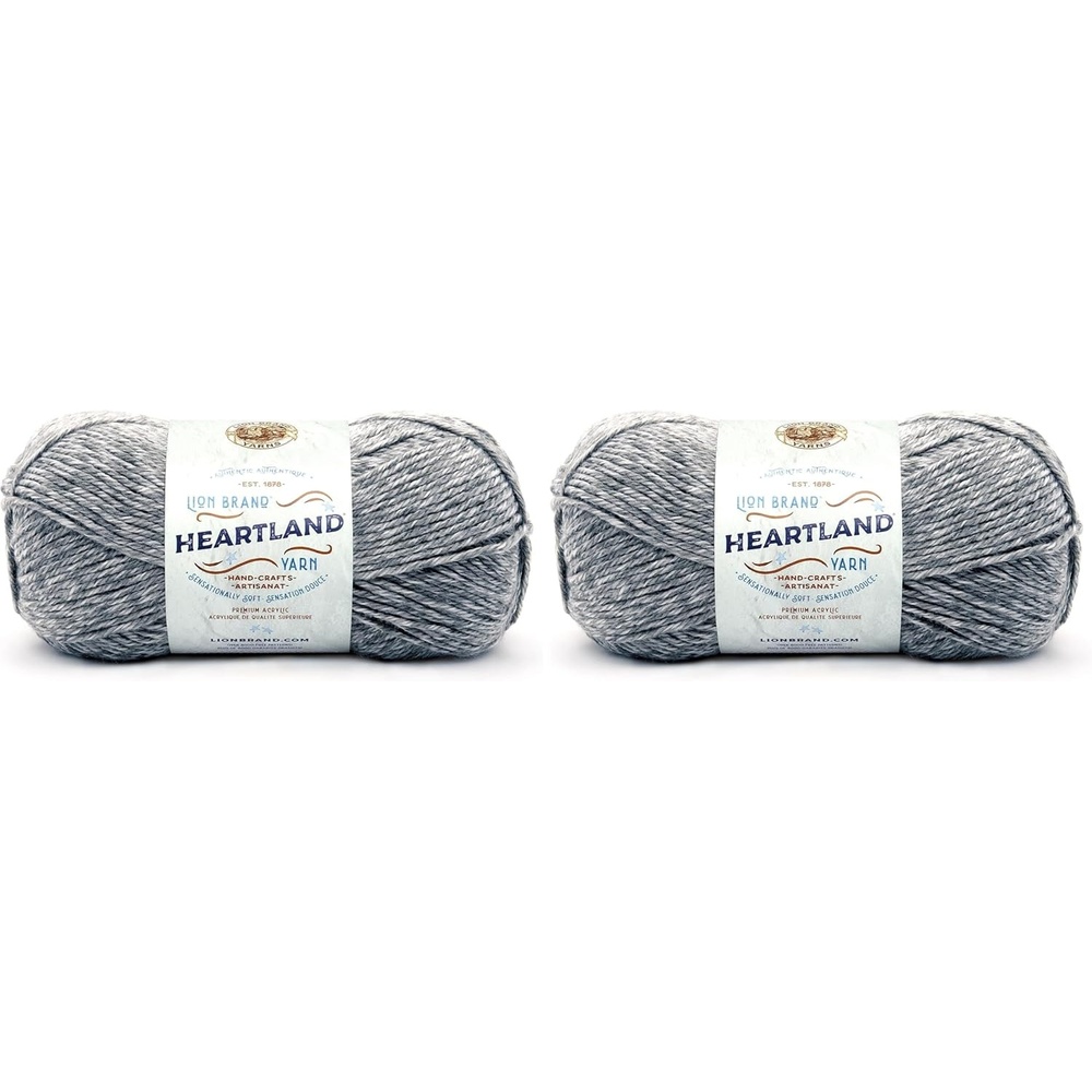 image:imageLion Brand Yarn Heartland Yarn WorstedWeight Yarn for Knitting Crocheting and Crafting 3 Pack Indiana DunesMonte Rainier