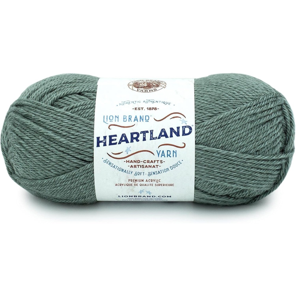 image:imageLion Brand Yarn Heartland Yarn WorstedWeight Yarn for Knitting Crocheting and Crafting 3 Pack Indiana DunesPetrified Forest