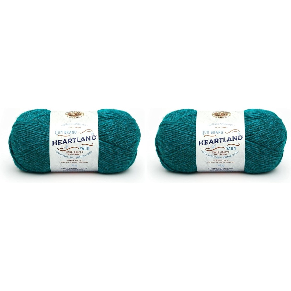 image:imageLion Brand Yarn Heartland Yarn WorstedWeight Yarn for Knitting Crocheting and Crafting 3 Pack Indiana DunesValle de Cuyahoga