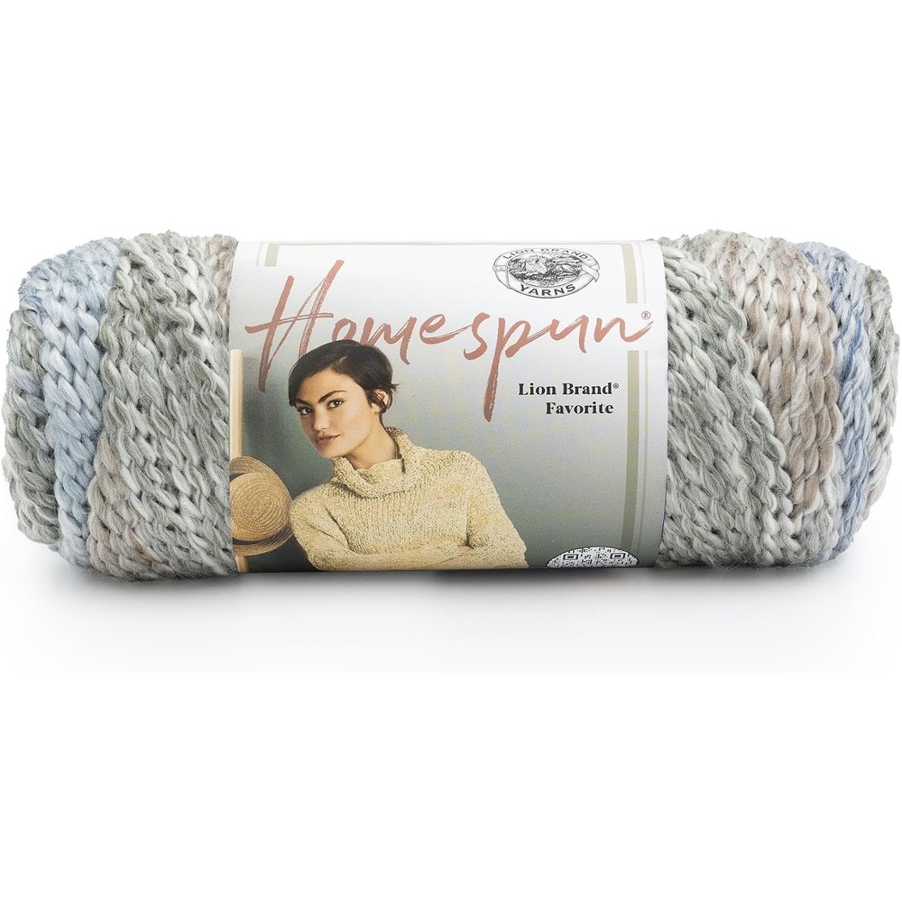 image:imageLion Brand Yarn Homespun Yarn Soft Bulky Yarn for Knitting Crocheting and Crafting 1 pack WildfireBeachside Stripes