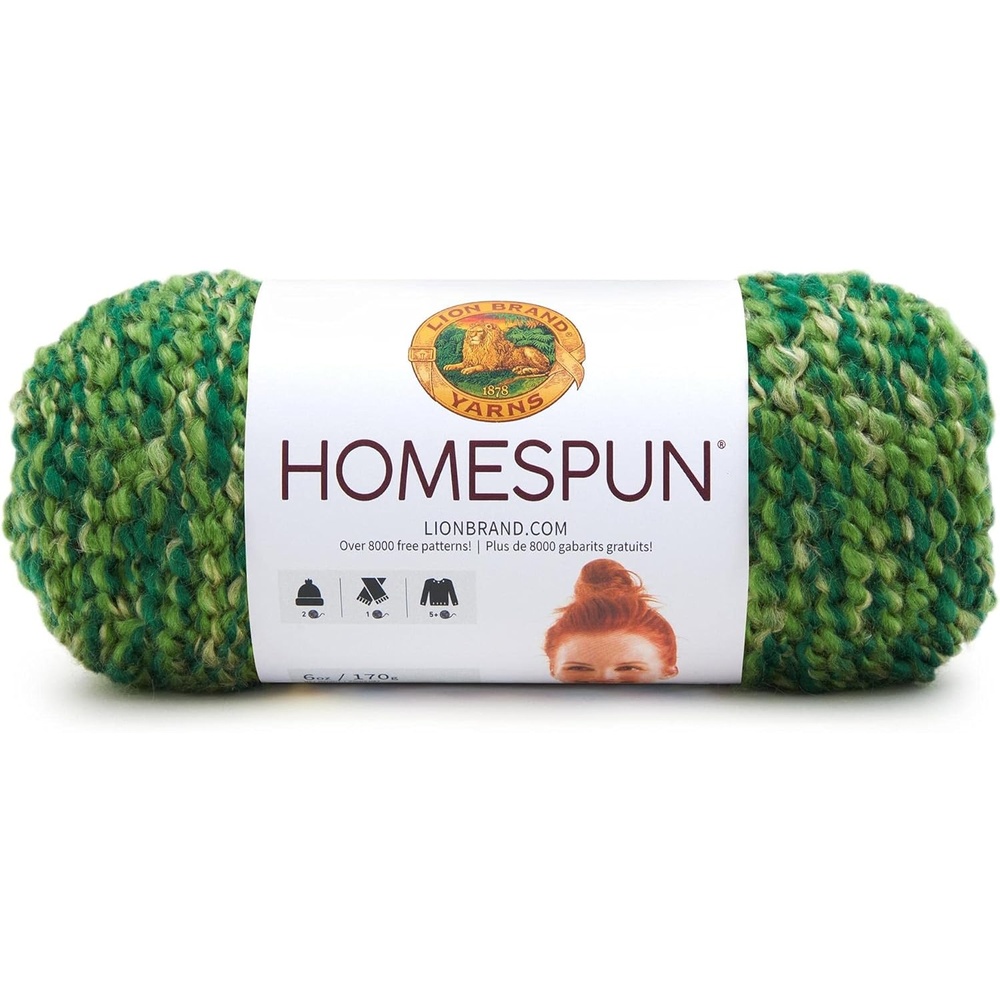 image:imageLion Brand Yarn Homespun Yarn Soft Bulky Yarn for Knitting Crocheting and Crafting 1 pack WildfireForest