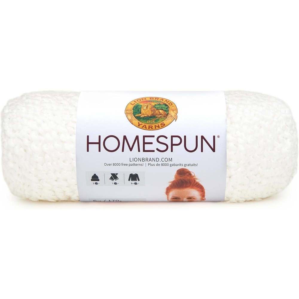 image:imageLion Brand Yarn Homespun Yarn Soft Bulky Yarn for Knitting Crocheting and Crafting 1 pack WildfireHepplewhite