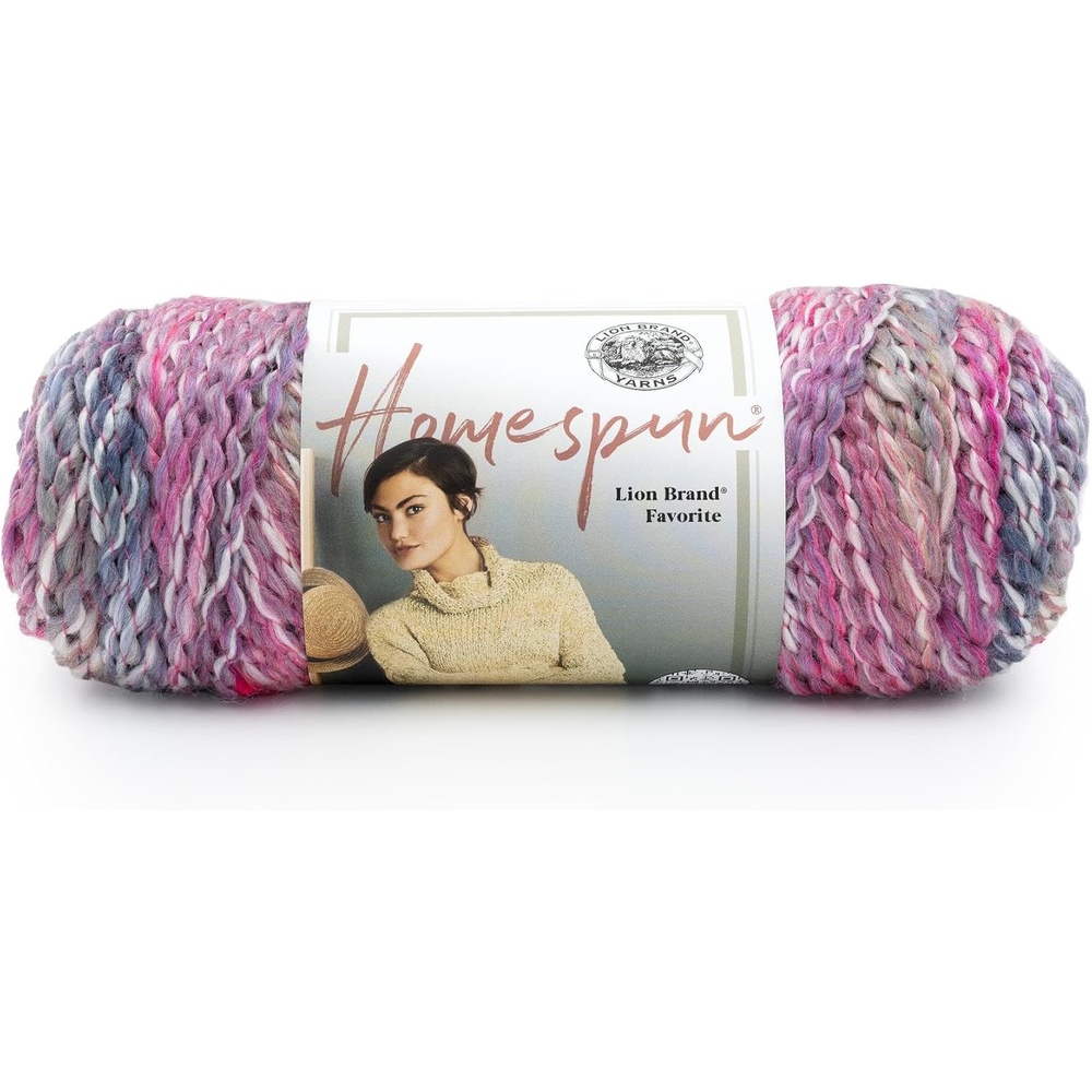 image:imageLion Brand Yarn Homespun Yarn Soft Bulky Yarn for Knitting Crocheting and Crafting 1 pack WildfireMixed Berries