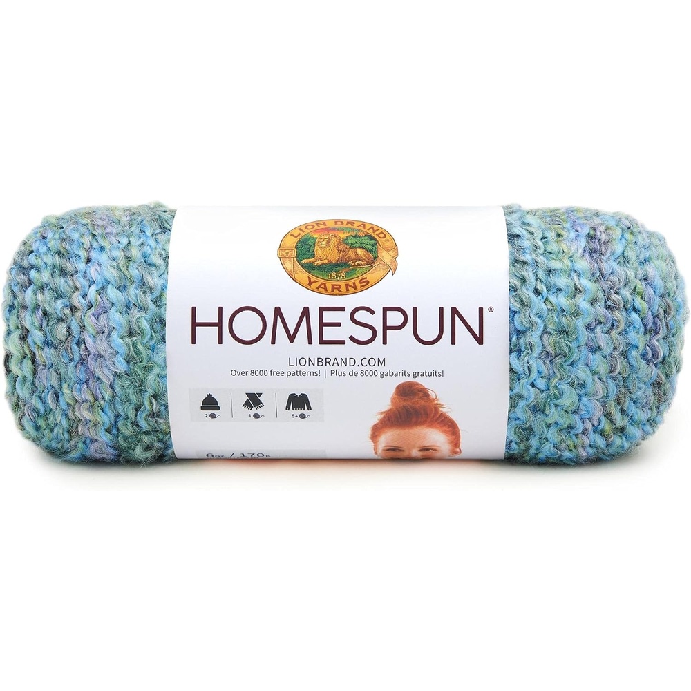 image:imageLion Brand Yarn Homespun Yarn Soft Bulky Yarn for Knitting Crocheting and Crafting 1 pack WildfireWindsor