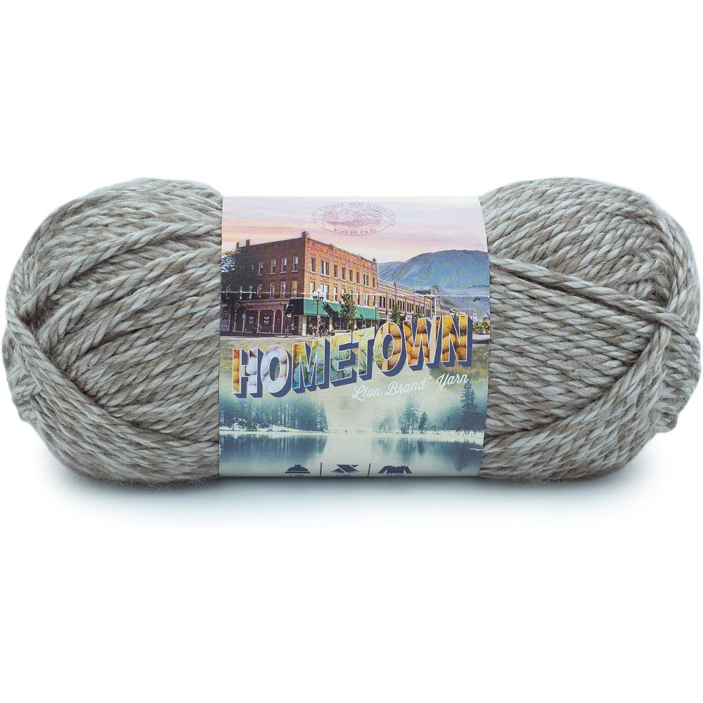 image:imageLion Brand Yarn Hometown Super Bulky Yarn 50 Shades Pack 12 SkeinsBellefontaine Concrete