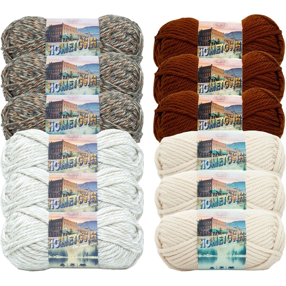 image:imageLion Brand Yarn Hometown Super Bulky Yarn 50 Shades Pack 12 SkeinsHarvest