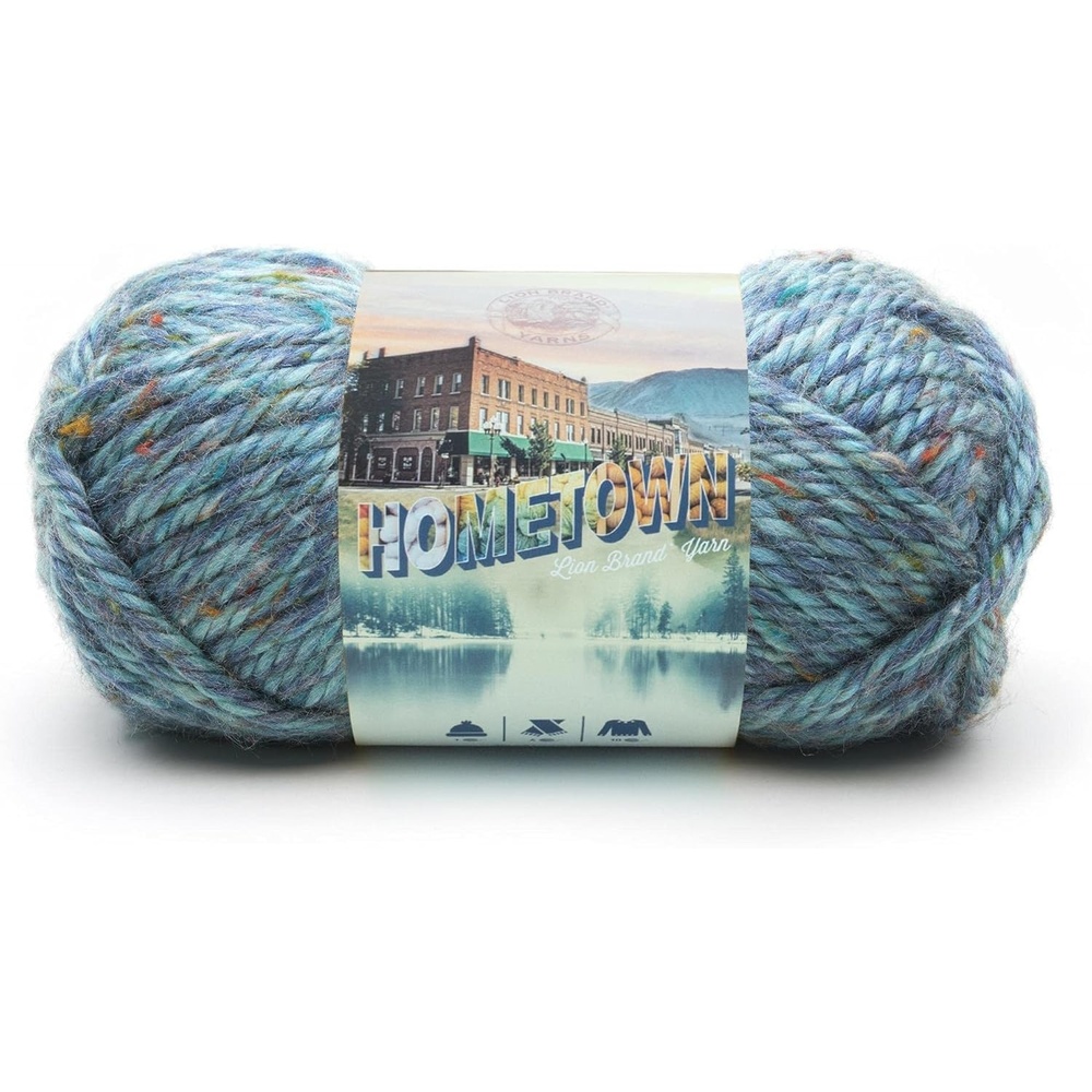 image:imageLion Brand Yarn Hometown Super Bulky Yarn 50 Shades Pack 12 SkeinsKey Largo Tweed