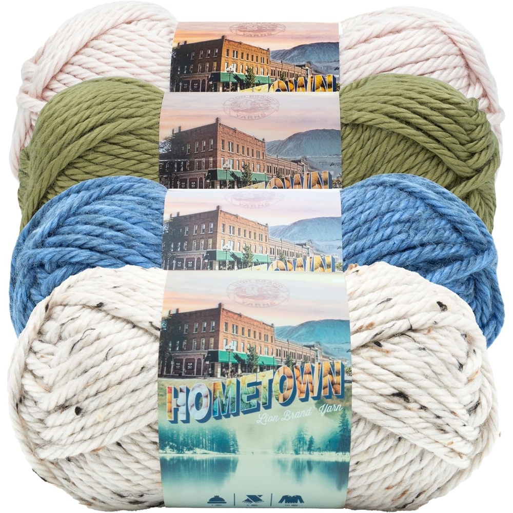 image:imageLion Brand Yarn Hometown Super Bulky Yarn 50 Shades Pack 12 SkeinsLakehouse