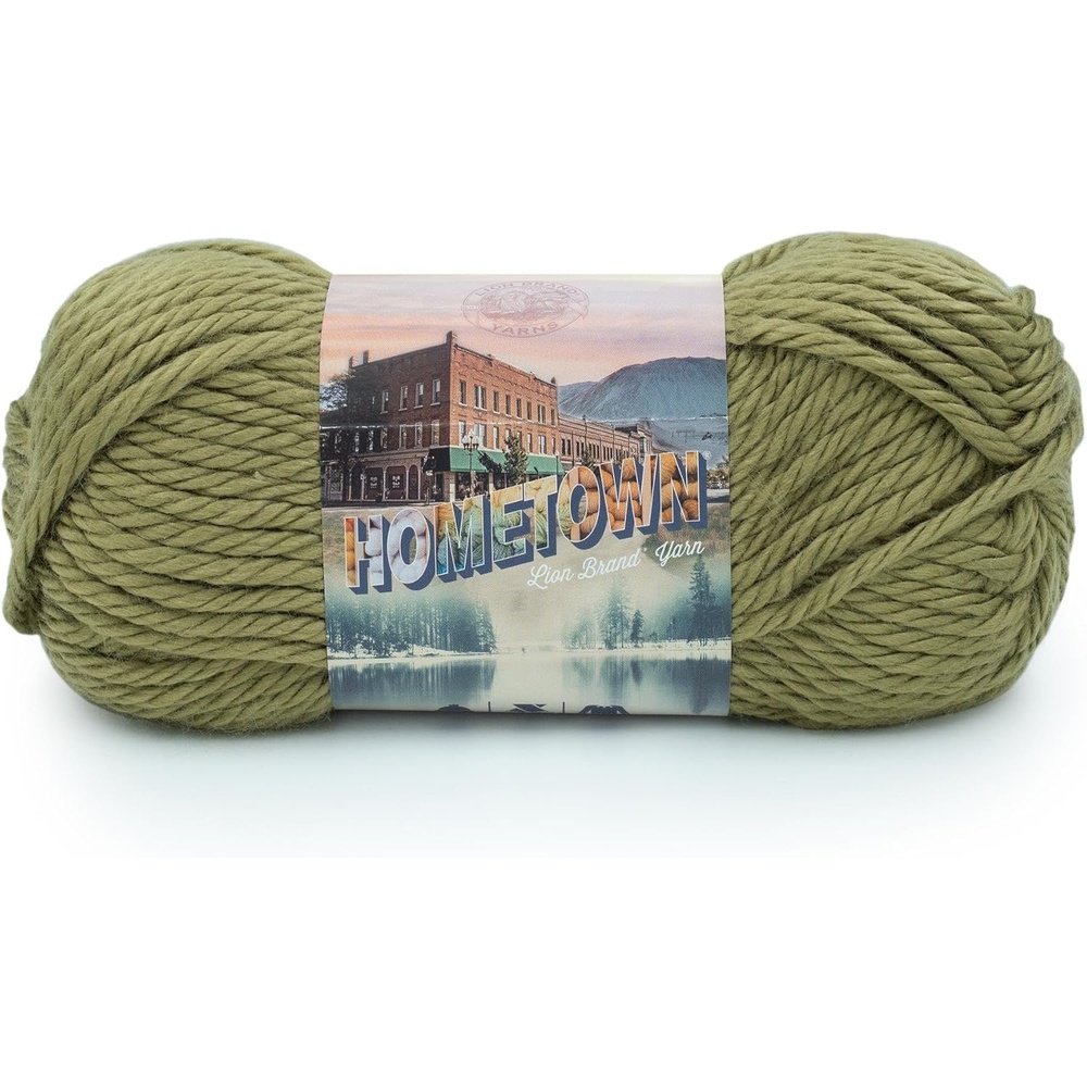 image:imageLion Brand Yarn Hometown Super Bulky Yarn 50 Shades Pack 12 SkeinsLakeland Olive