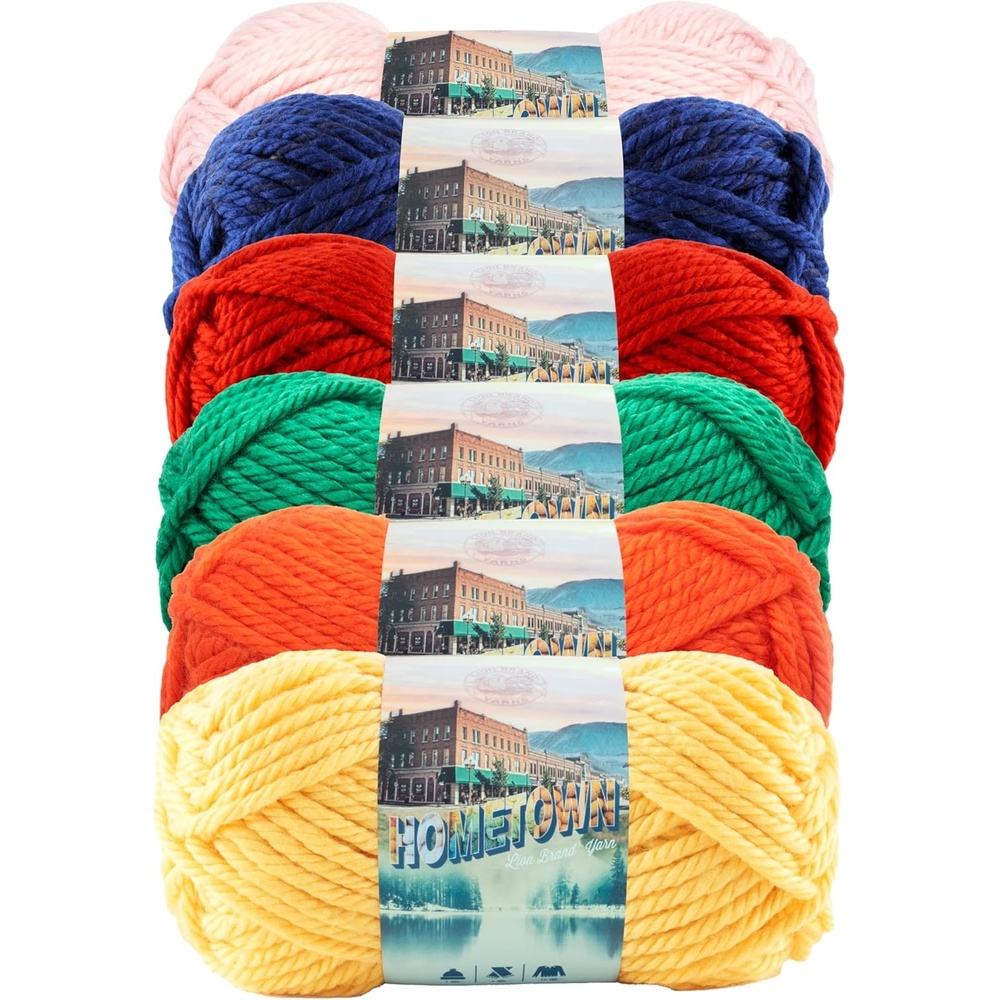 image:imageLion Brand Yarn Hometown Super Bulky Yarn 50 Shades Pack 12 SkeinsSpectrum