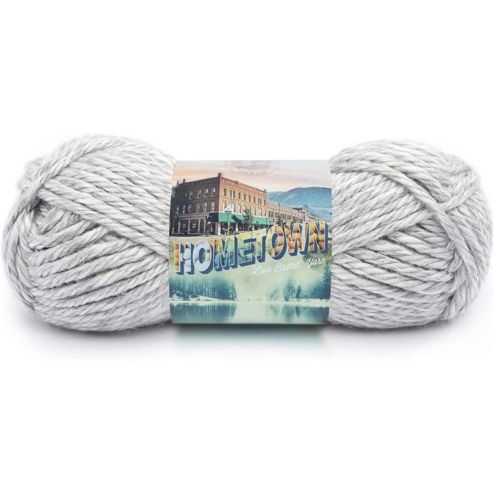 image:imageLion Brand Yarn Hometown Super Bulky Yarn 50 Shades Pack 12 SkeinsSpringfield Silver
