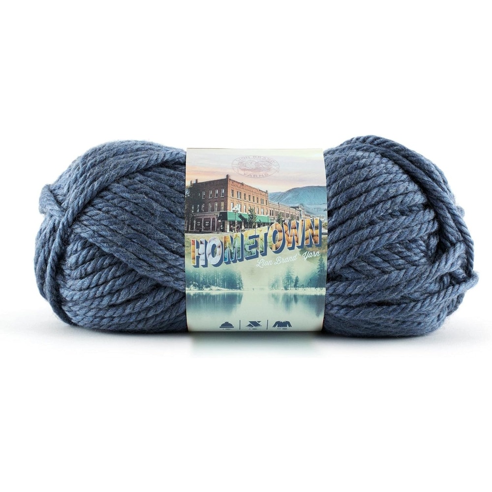 image:imageLion Brand Yarn Hometown Super Bulky Yarn 50 Shades Pack 12 SkeinsWashington Denim