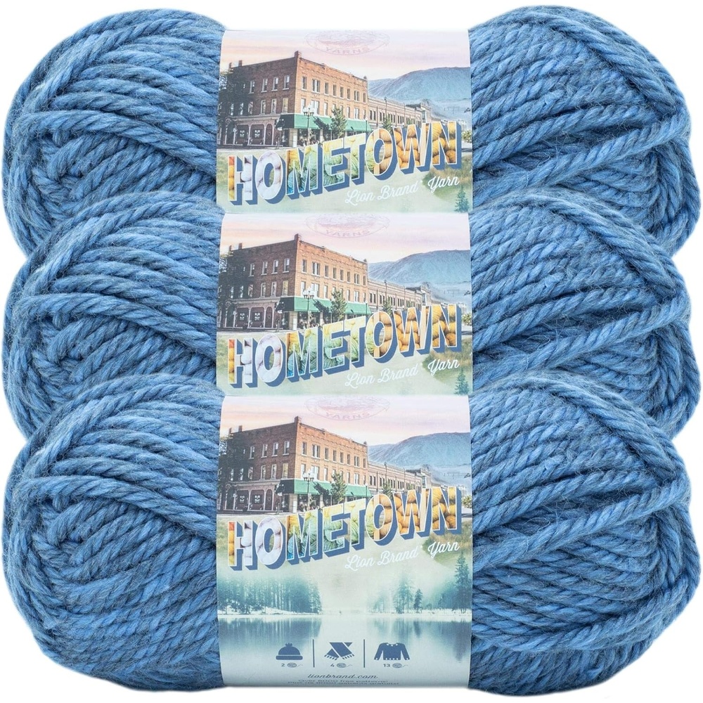 image:imageLion Brand Yarn Hometown Yarn Bulky Yarn Yarn for Knitting and Crocheting 1Pack Anchorage IceSleepy Hollow Spirit