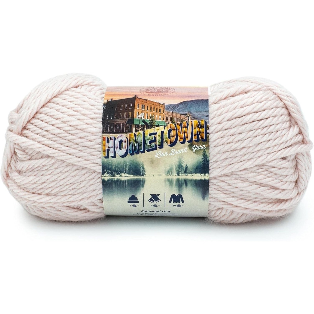 image:imageLion Brand Yarn Hometown Yarn SuperBulky Yarn for Knitting Crocheting and Crafting 1 Pack Reseda Dojo Super Bulky Acrylic Fiber for Warm Crochet Blankets Knit Winter Hats Chunky Cardigans Soft Scarves WeavingDillon Quartz