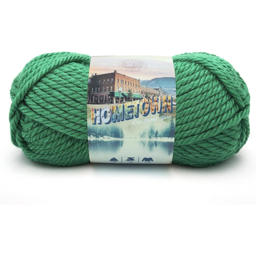 image:imageLion Brand Yarn Hometown Yarn SuperBulky Yarn for Knitting Crocheting and Crafting 3 Pack Syracuse Orange Super Bulky Acrylic Fiber for Warm Crochet Blankets Knit Winter Hats Chunky Cardigans Soft Scarves WeavingGreen Bay