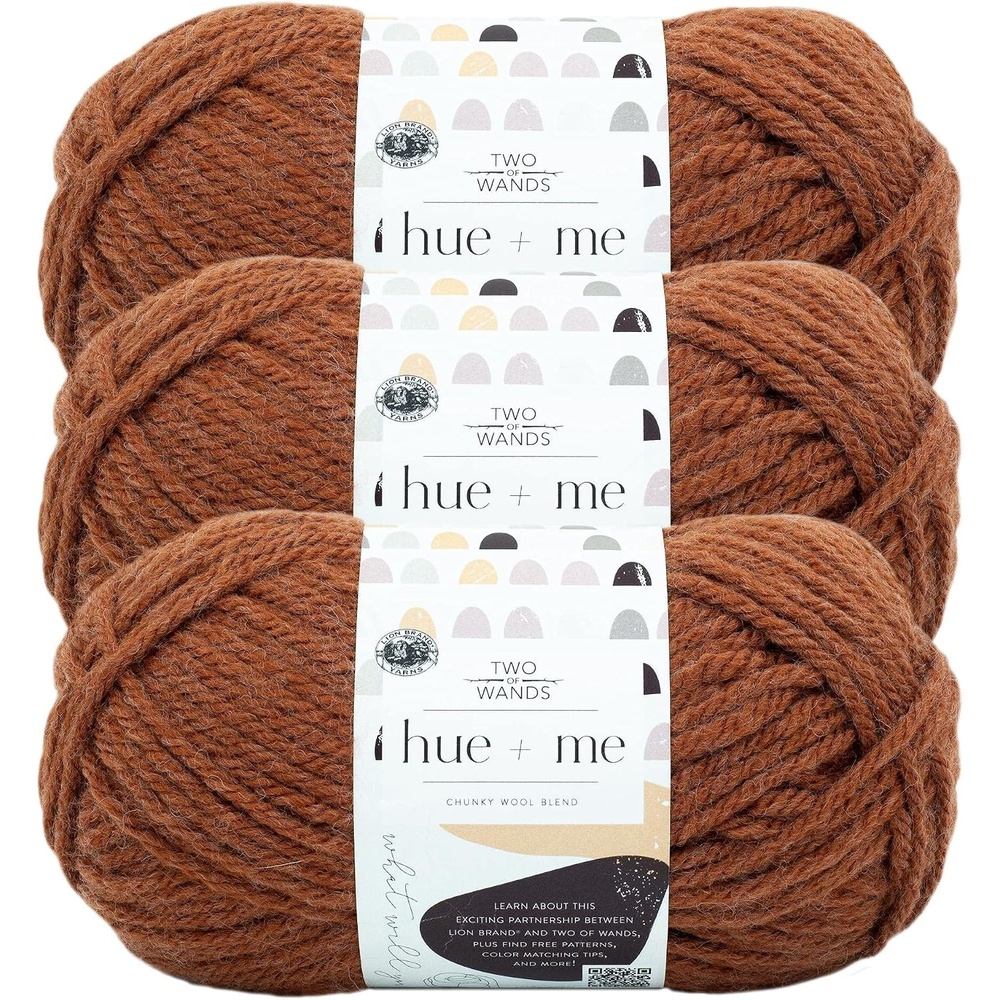 image:imageLion Brand Yarn Hue  Me Chunky Yarn for Crocheting Knitting and Crafts Crush 3 PackSaffron