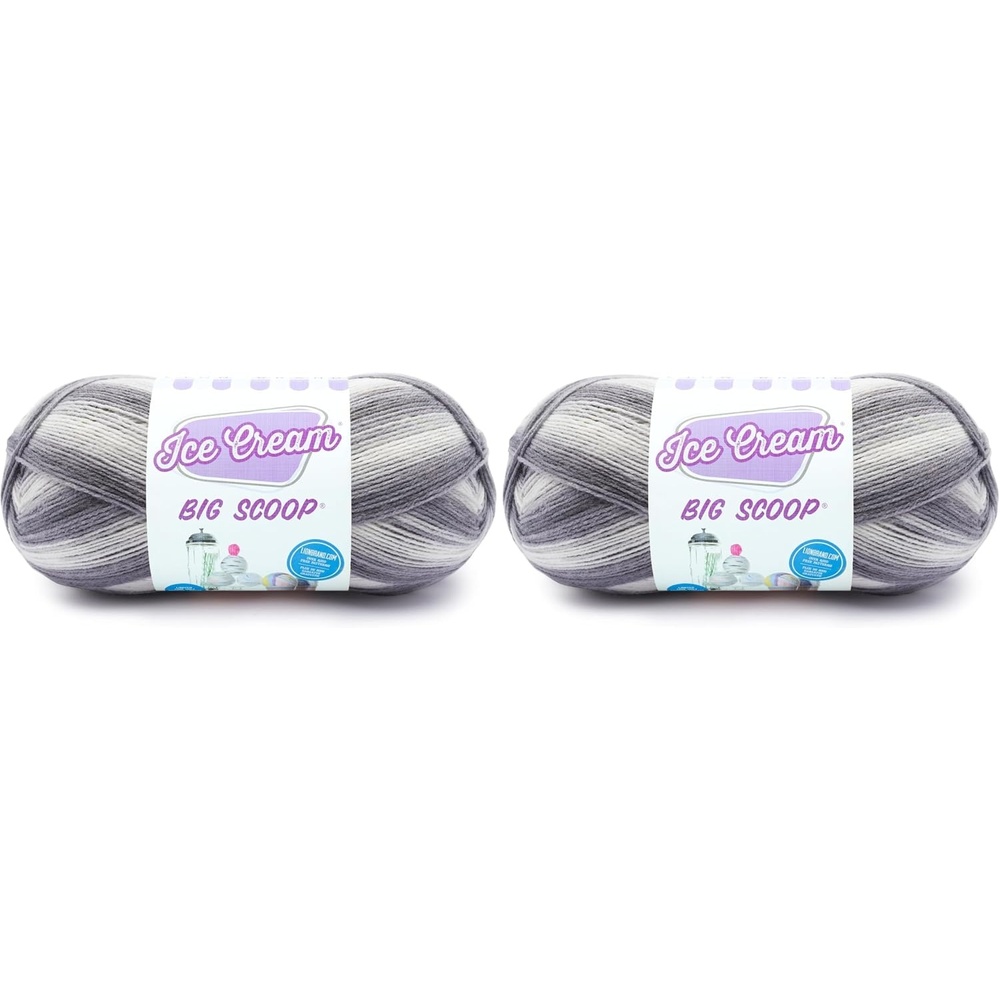 image:imageLion Brand Yarn Ice Cream Big Scoop Yarn Cookies amp Cream 3351 Foot Pack of 12 Pack 1117 Yards