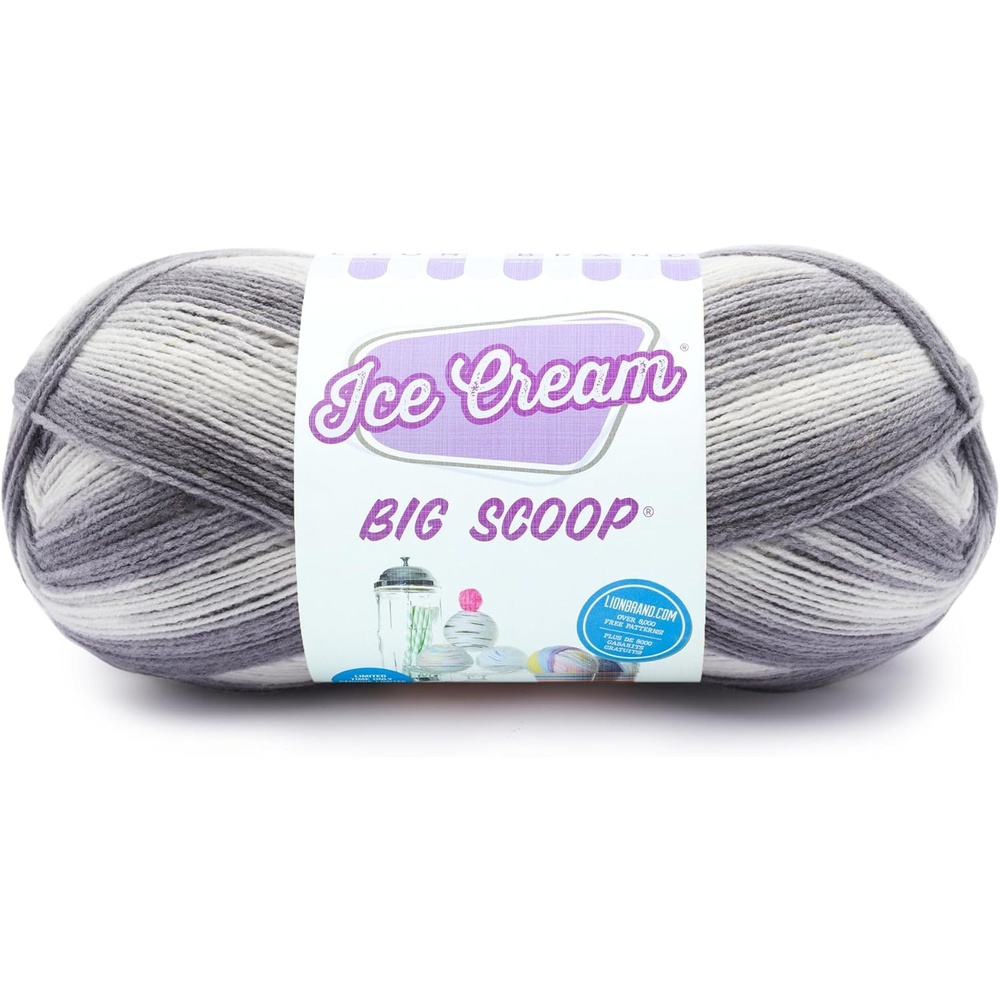 image:imageLion Brand Yarn Ice Cream Big Scoop Yarn Cookies amp Cream 3351 Foot Pack of 13351 Foot Pack of 1