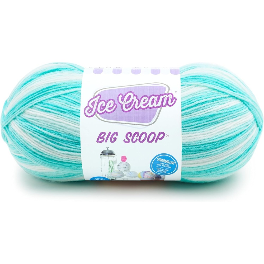 image:imageLion Brand Yarn Ice Cream Big Scoop Yarn Green TeaMint
