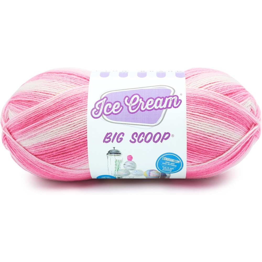 image:imageLion Brand Yarn Ice Cream Big Scoop Yarn Tutti FruttiStrawberry