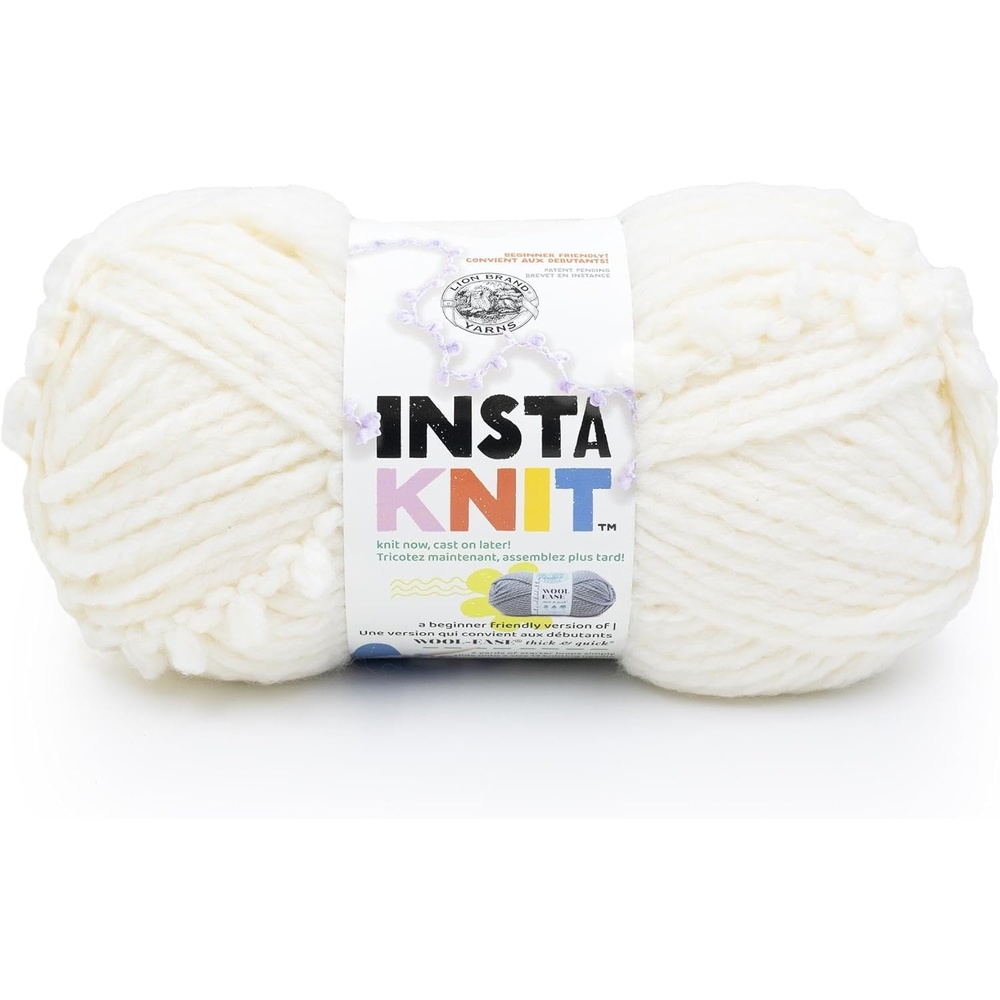 image:imageLion Brand Yarn InstaKnit Beginner Yarn for Knitting Singing Like A Canary 1 PackCreme De La Creme
