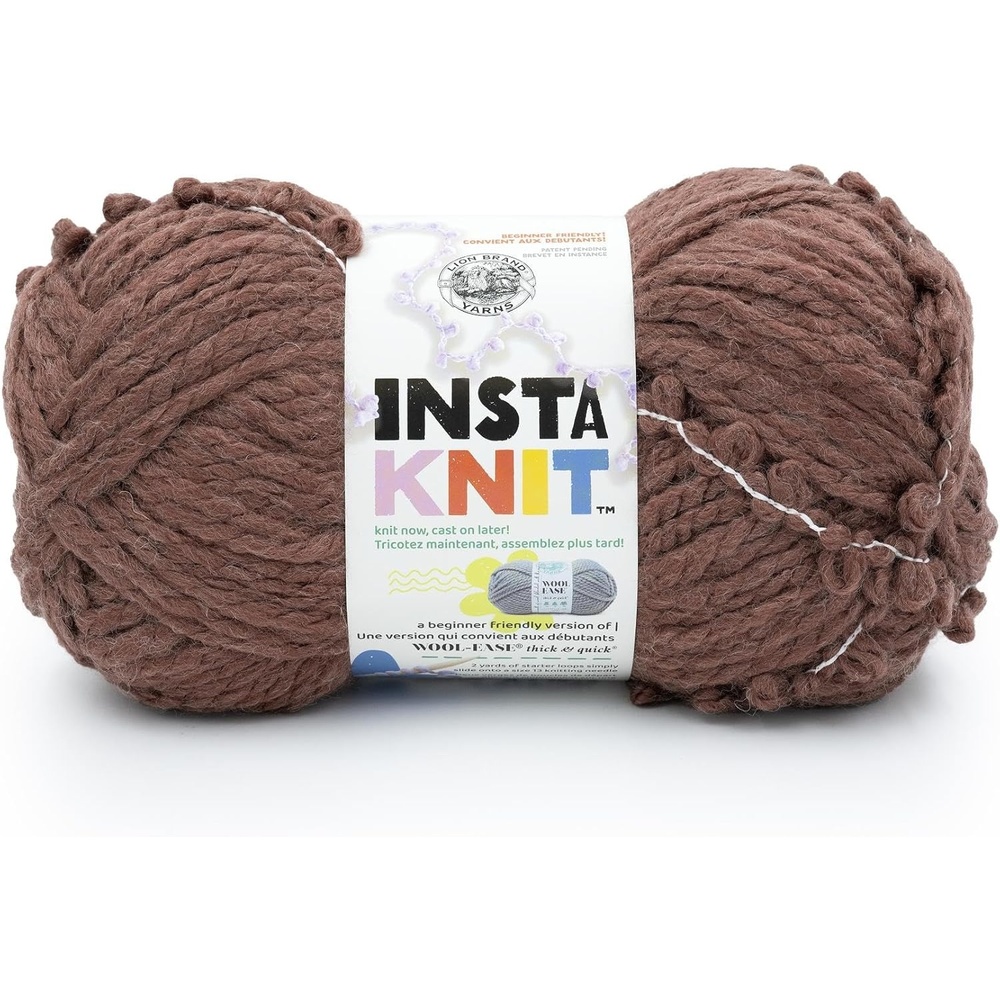 image:imageLion Brand Yarn InstaKnit Beginner Yarn for Knitting Singing Like A Canary 1 PackGuiltFree Chocolate