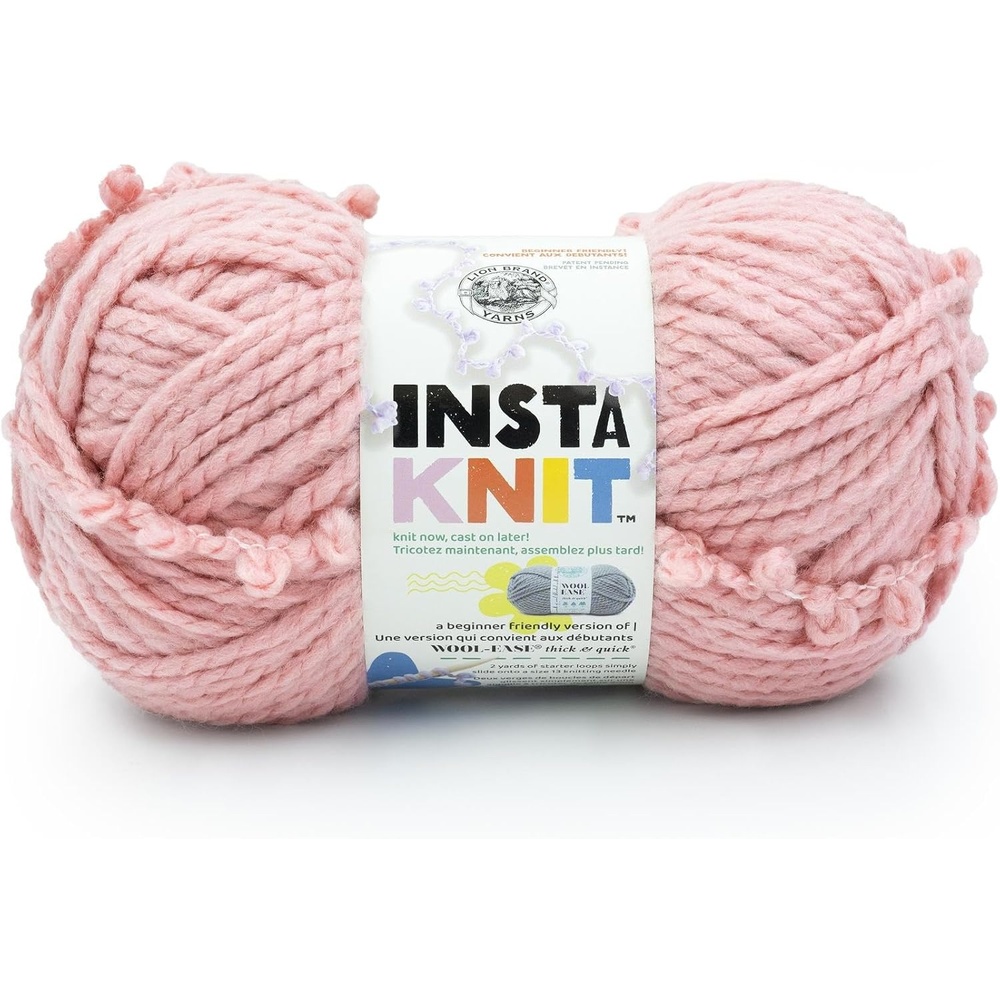 image:imageLion Brand Yarn InstaKnit Beginner Yarn for Knitting Singing Like A Canary 1 PackMaking Me Blush