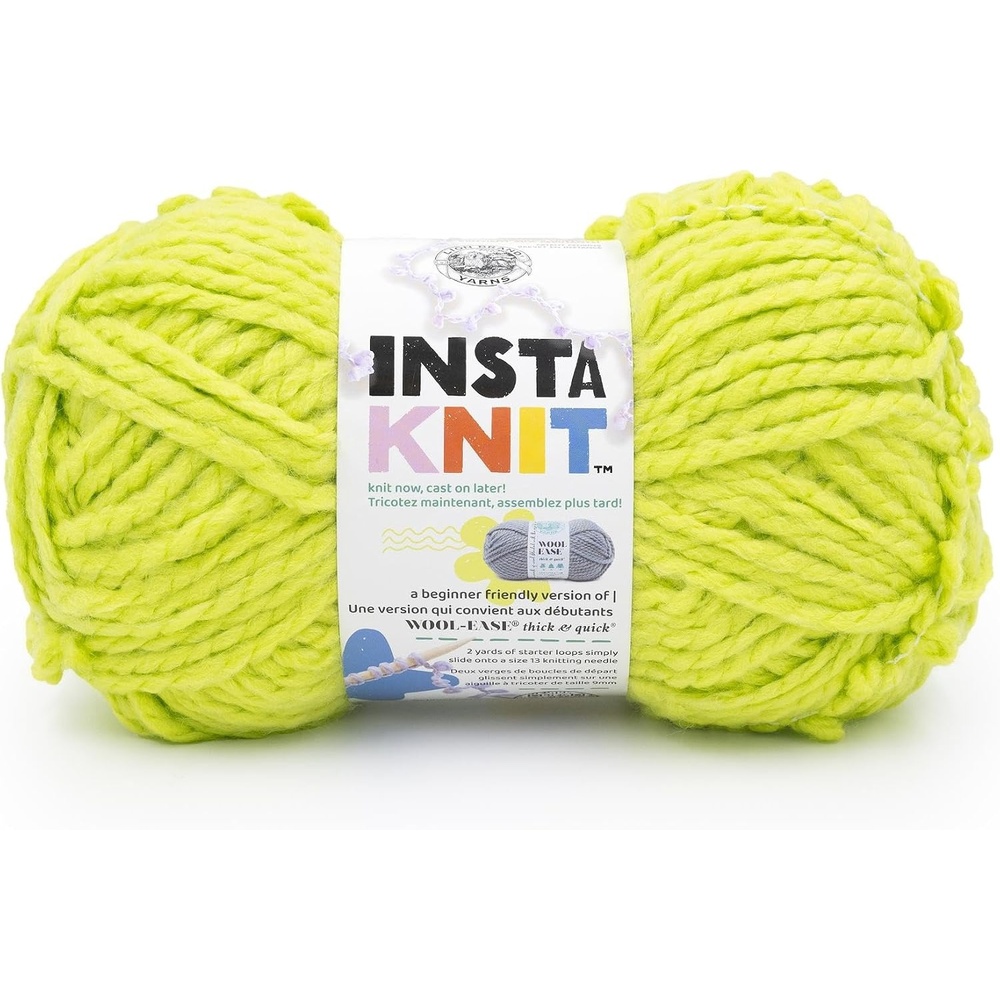 image:imageLion Brand Yarn InstaKnit Beginner Yarn for Knitting Singing Like A Canary 1 PackSqueeze The Day