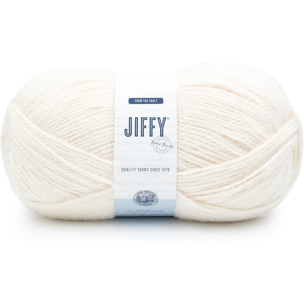 image:imageLion Brand Yarn Jiffy Bonus Bundle Acrylic Yarn for Crochet Plum 1 PackCream