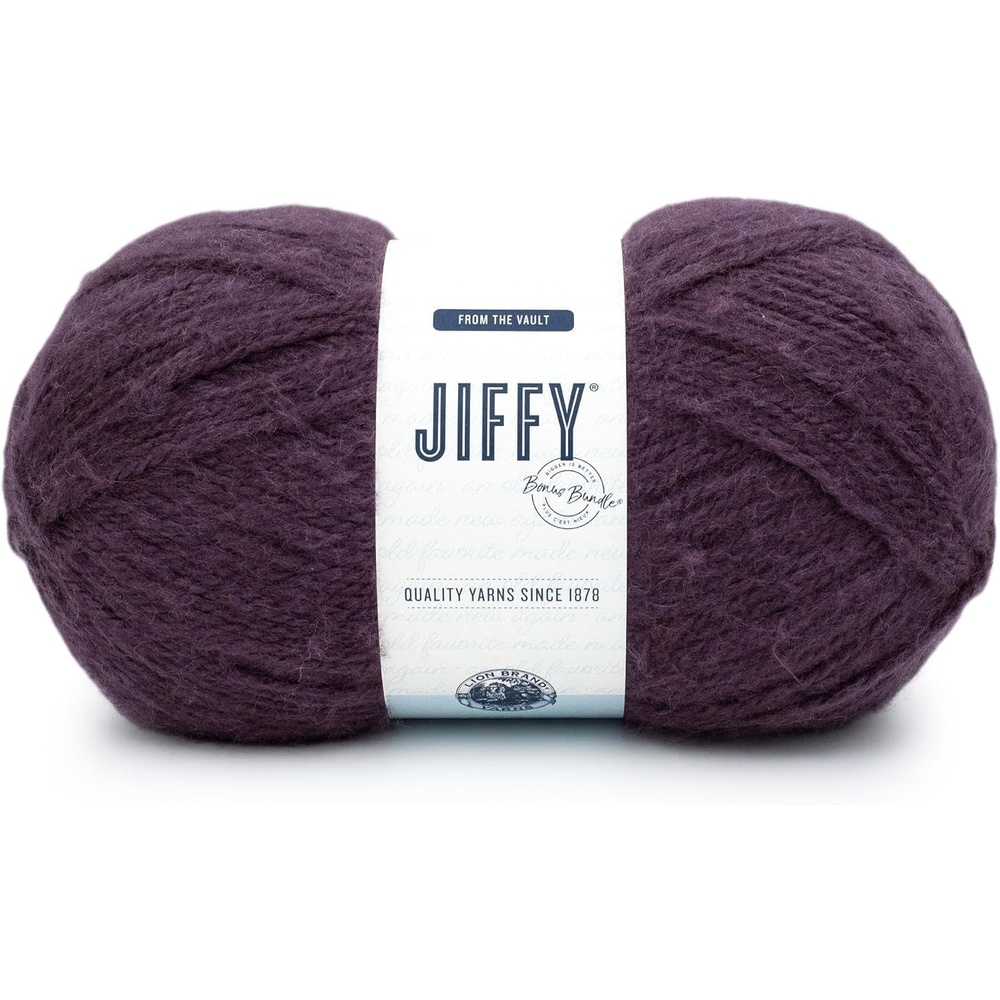 image:imageLion Brand Yarn Jiffy Bonus Bundle Acrylic Yarn for Crochet Plum 1 PackEggplant