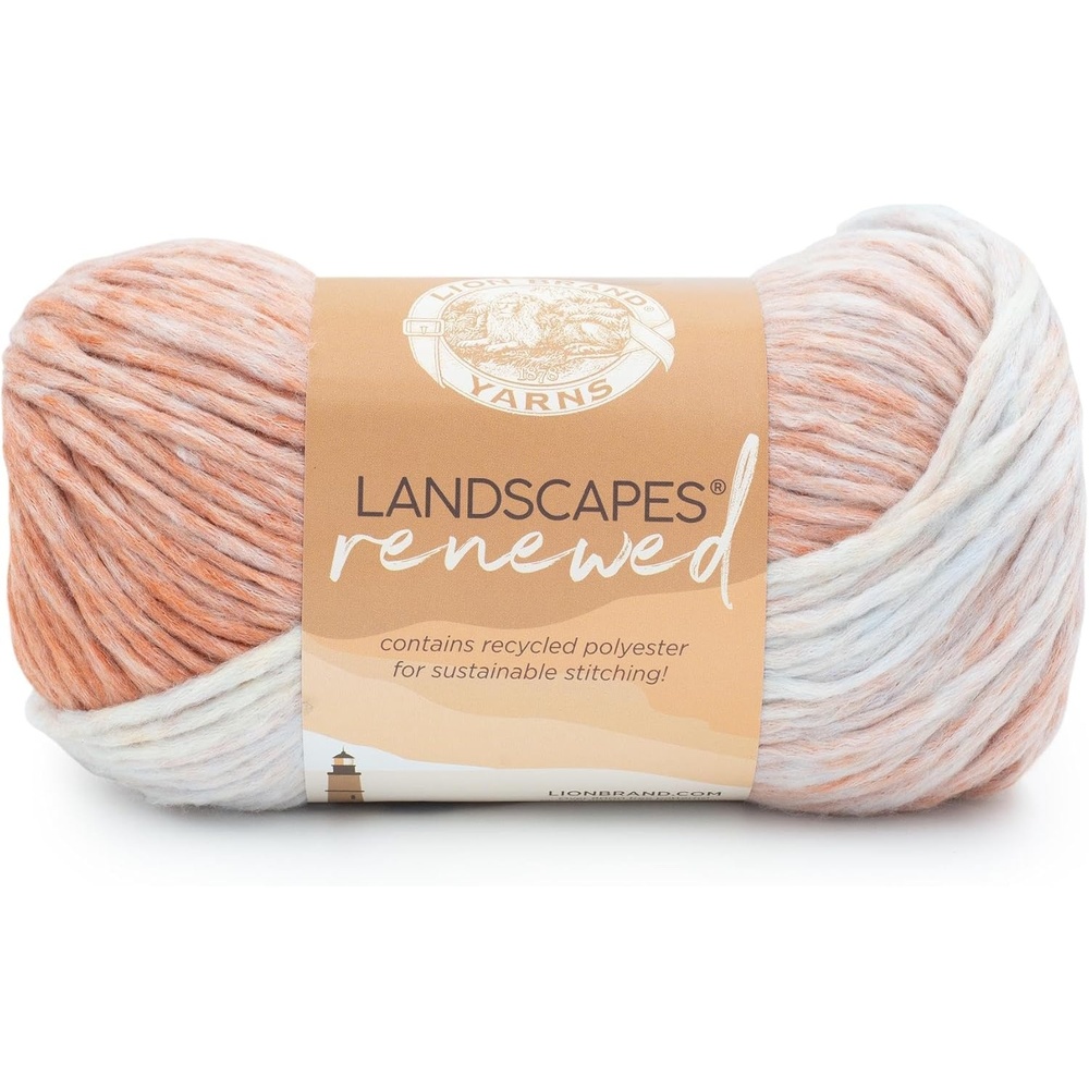 image:imageLion Brand Yarn Landscapes Renewed Recycled Multicolor Yarn for Knitting Dreamcatcher 3 PackDesert Spring