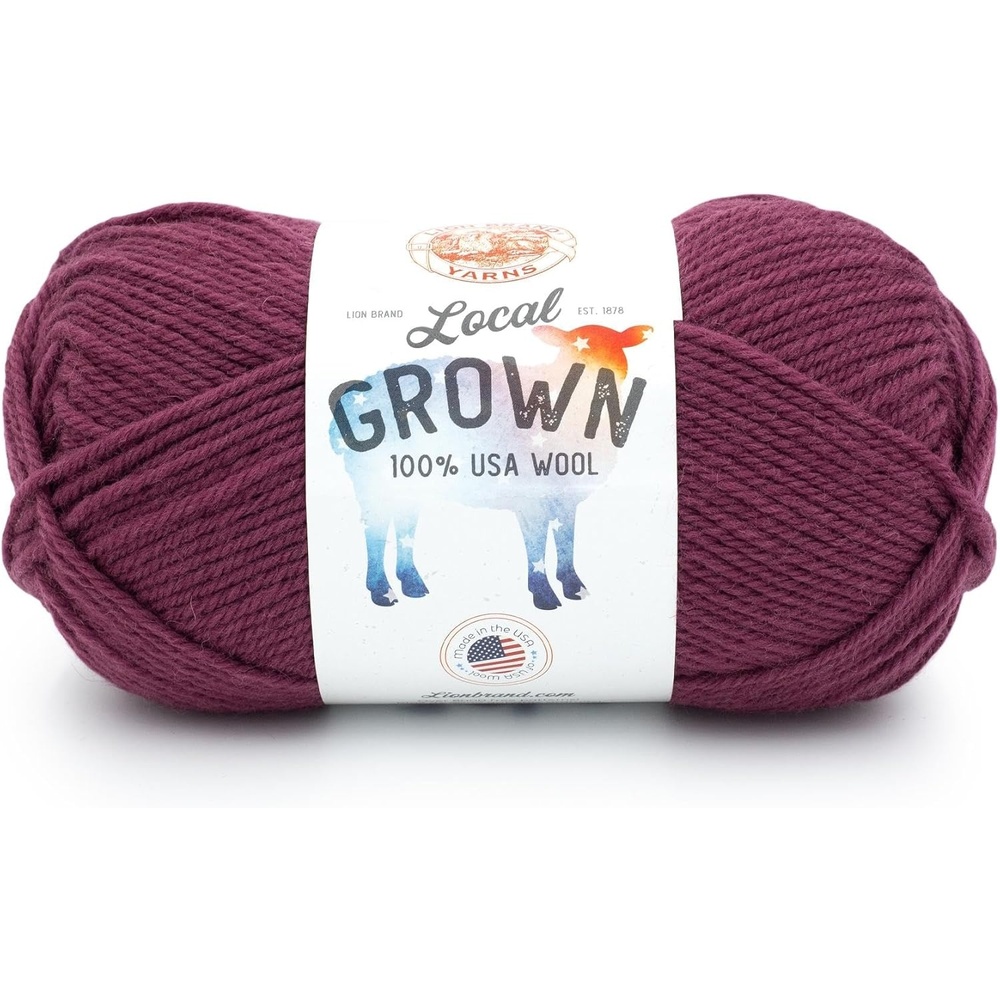 image:imageLion Brand Yarn Local Grown Wool Yarn for Knitting Crochet Quail 1 PackBeetroot