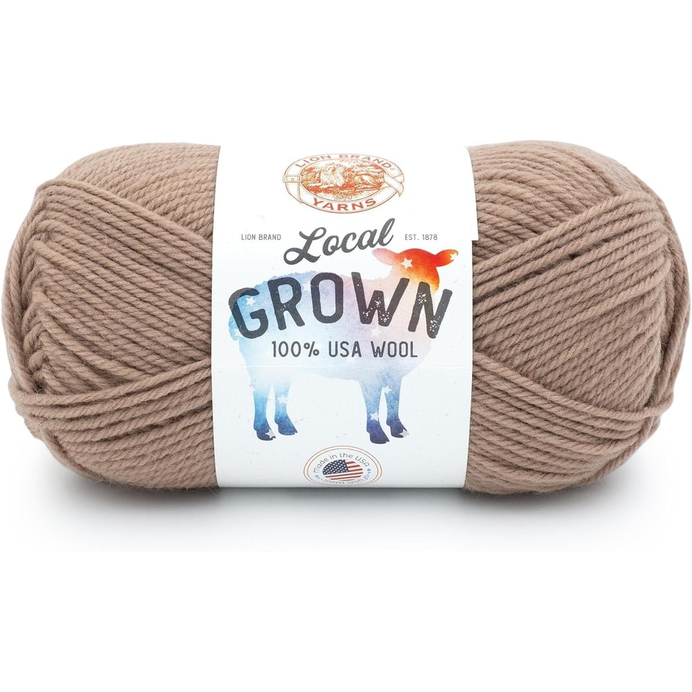 image:imageLion Brand Yarn Local Grown Wool Yarn for Knitting Crochet Quail 1 PackHickory