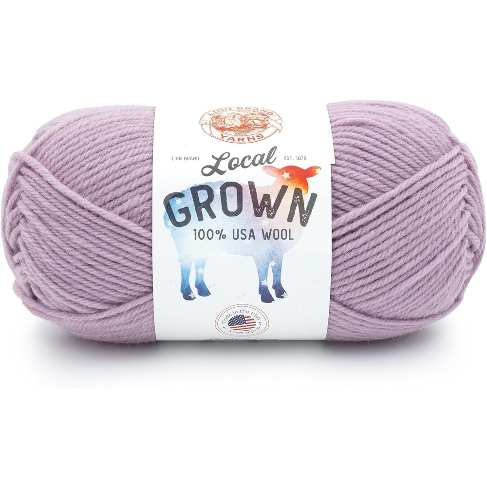 image:imageLion Brand Yarn Local Grown Wool Yarn for Knitting Crochet Quail 1 PackLilac