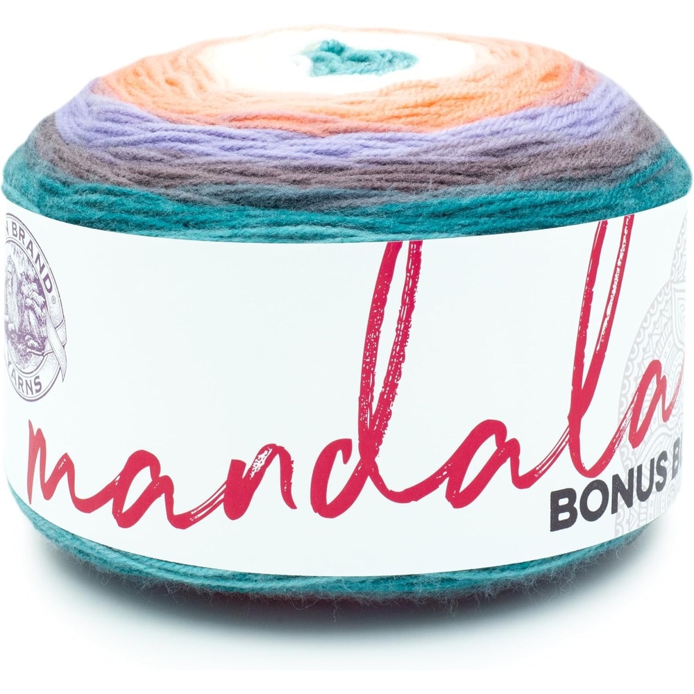 image:imageLion Brand Yarn Mandala Bonus Bundle Yarn Yarn for Knitting Crocheting and Crafting 1 Cake UnicornPegasus