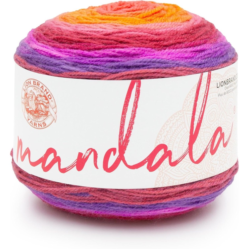 image:imageLion Brand Yarn Mandala DK Lightweight Yarn for Knitting Crochet and Crafts Cupid 3 Pack SelfStriping Acrylic Fiber for Baby Blankets Multicolor Shawls and Variegated CardigansAndorian
