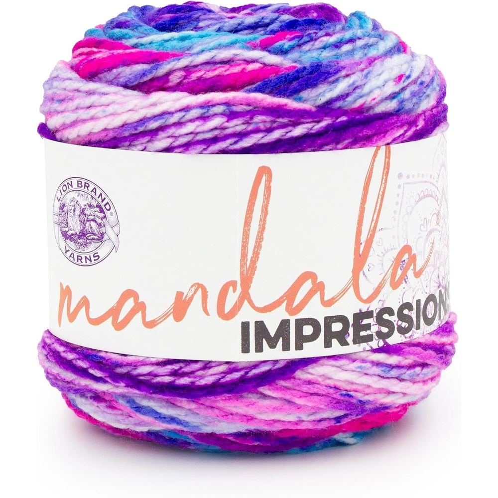 image:imageLion Brand Yarn Mandala Impressions Bulky Yarn Mermaid 1 PackTie Dye