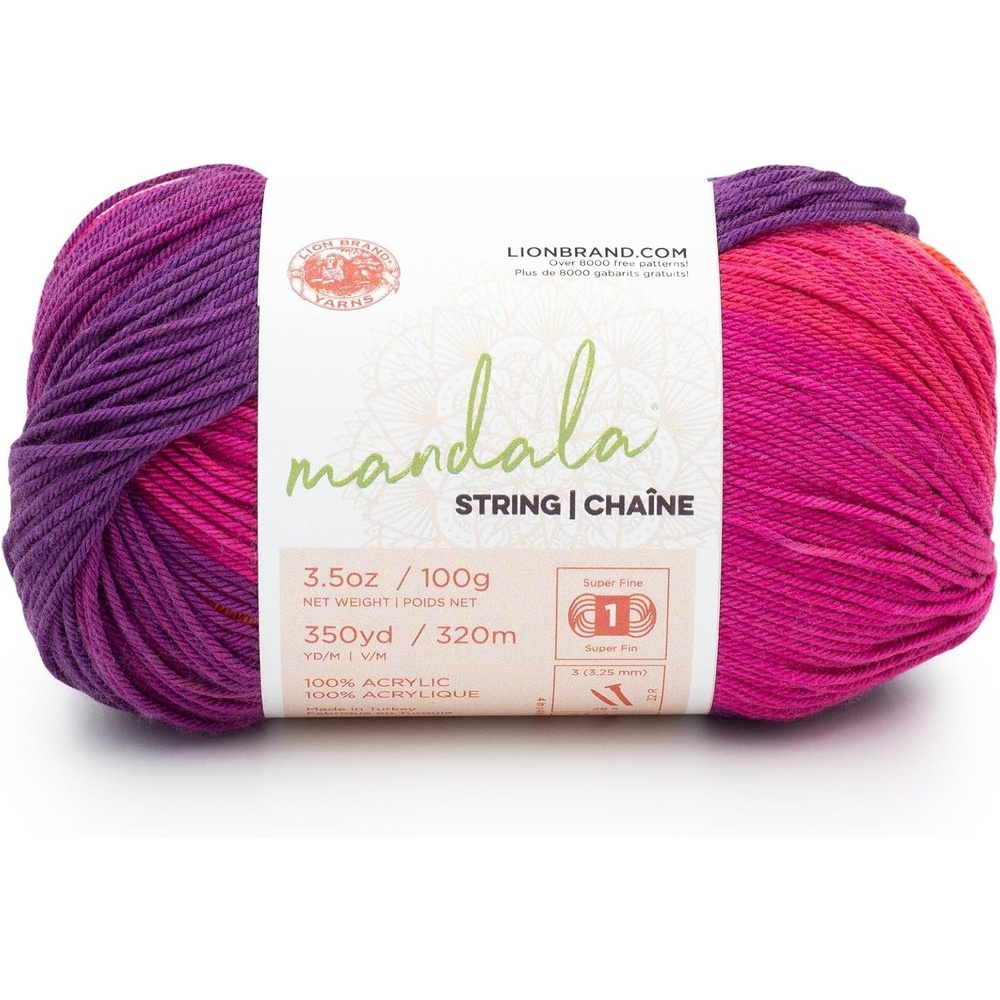 image:imageLion Brand Yarn Mandala String Fingering Yarn for Knitting and Crochet Acoustic 3 PackBeats