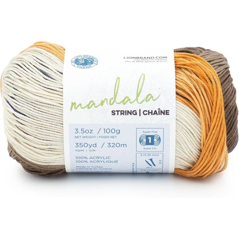 image:imageLion Brand Yarn Mandala String Fingering Yarn for Knitting and Crochet Acoustic 3 PackCountry