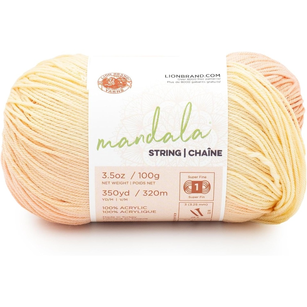 image:imageLion Brand Yarn Mandala String Fingering Yarn for Knitting and Crochet Acoustic 3 PackJazz