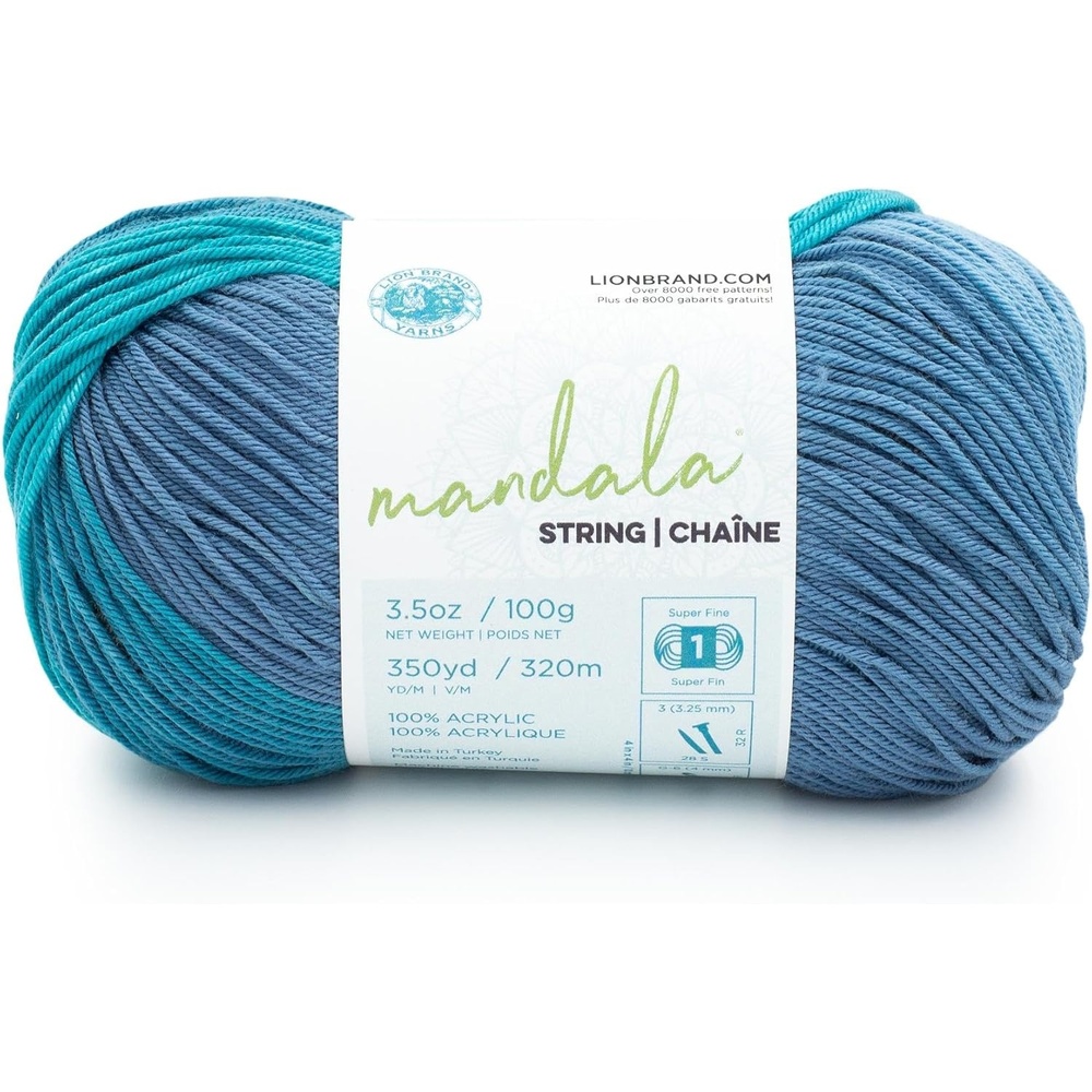 image:imageLion Brand Yarn Mandala String Fingering Yarn for Knitting and Crochet Acoustic 3 PackTune