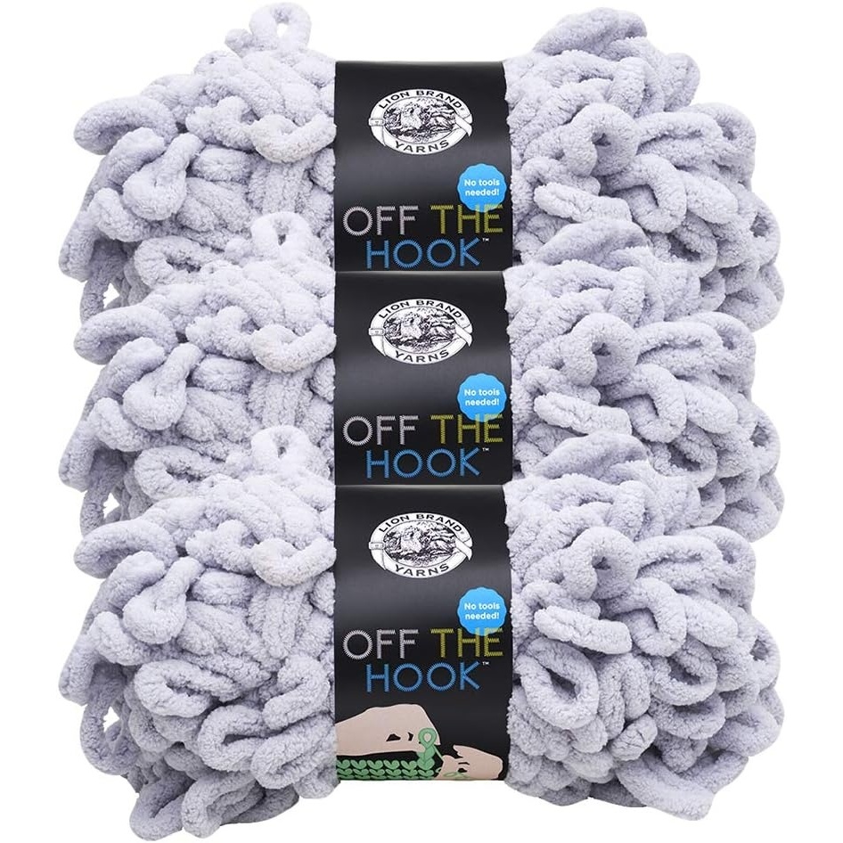 image:imageLion Brand Yarn Off The Hook Yarn Bulky NoNeedle Craft Yarn for Crocheting HandKnitting 3Pack Dreamy