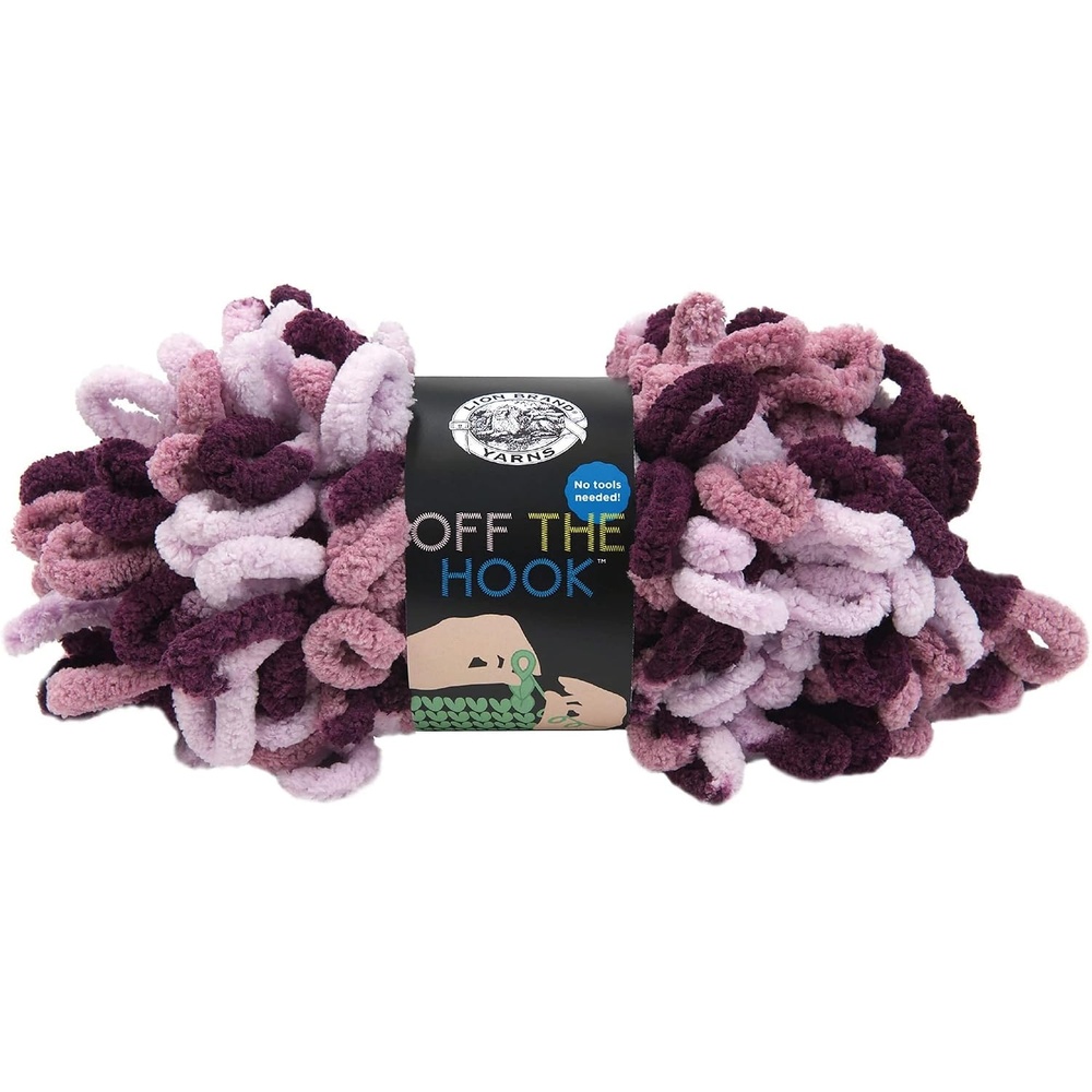 image:imageLion Brand Yarn Off The Hook Yarn for Knitting and Crocheting Free Fall 1 PackGrape Soda