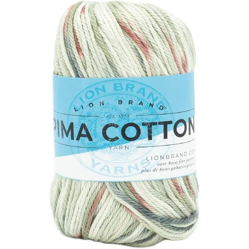image:imageLion Brand Yarn Pima Cotton Yarn Patagonia 1 SkeinPeppercorn