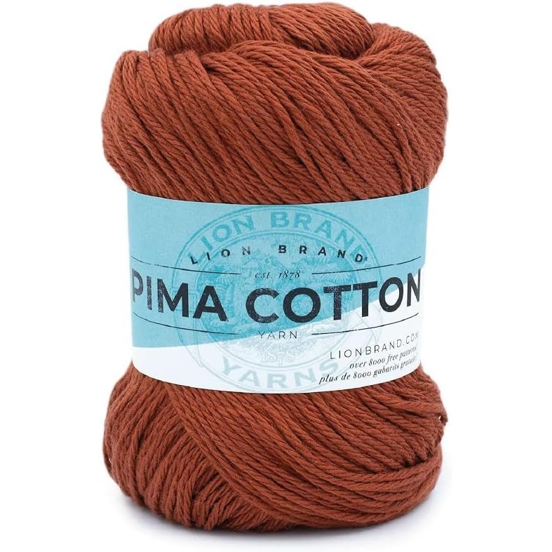 image:imageLion Brand Yarn Pima Cotton Yarn Patagonia 1 SkeinSpice