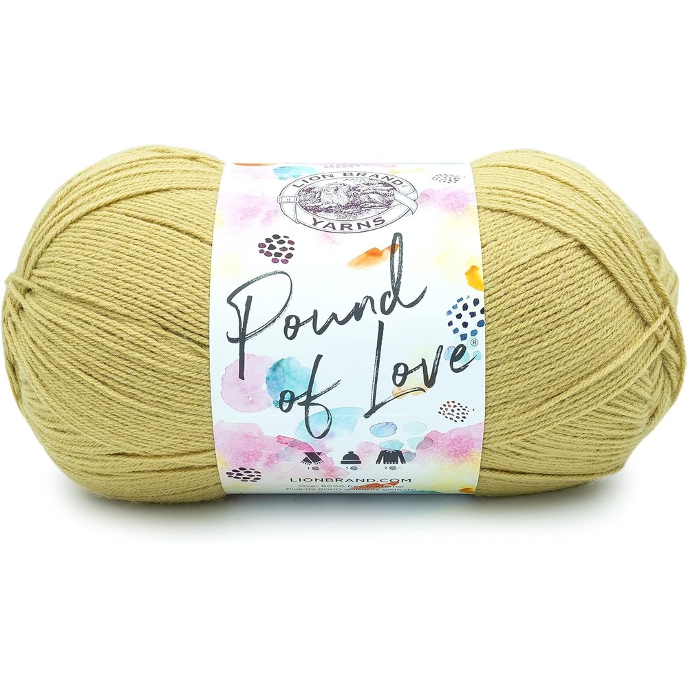 image:imageLion Brand Yarn Pound of Love Large Value Yarn for Knitting Crochet and Crafts Fern 1 PackStraw
