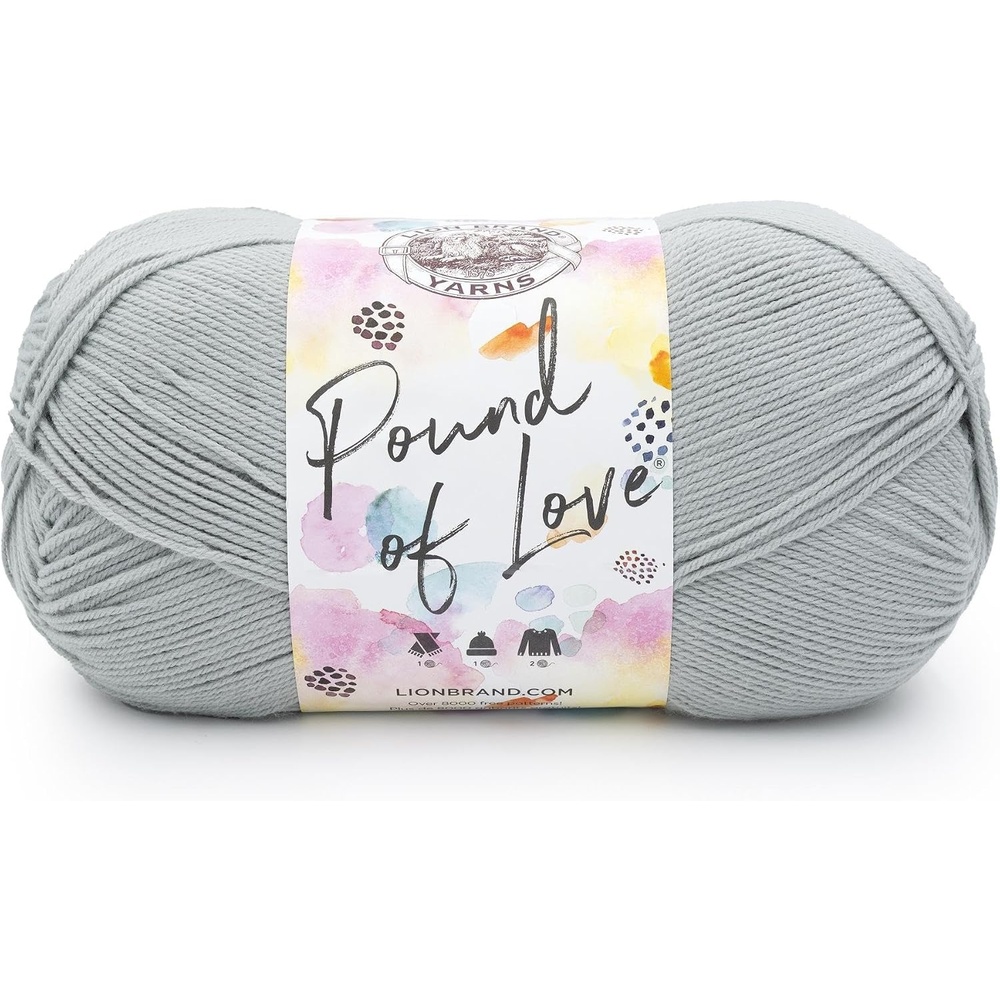 image:imageLion Brand Yarn Pound of Love Large Value Yarn for Knitting Crochet and Crafts Vanilla 1 PackSleet