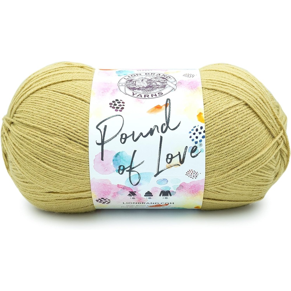 image:imageLion Brand Yarn Pound of Love Large Value Yarn for Knitting Crochet and Crafts Vanilla 1 PackStraw