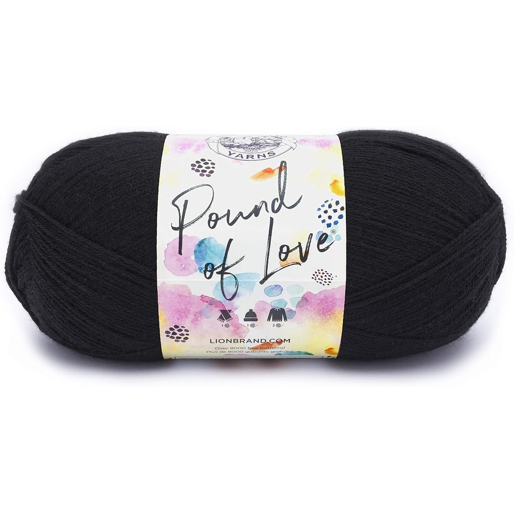 image:imageLion Brand Yarn Pound of Love Value Yarn Large Yarn for Knitting and Crochet Cerise 1 PackBlack