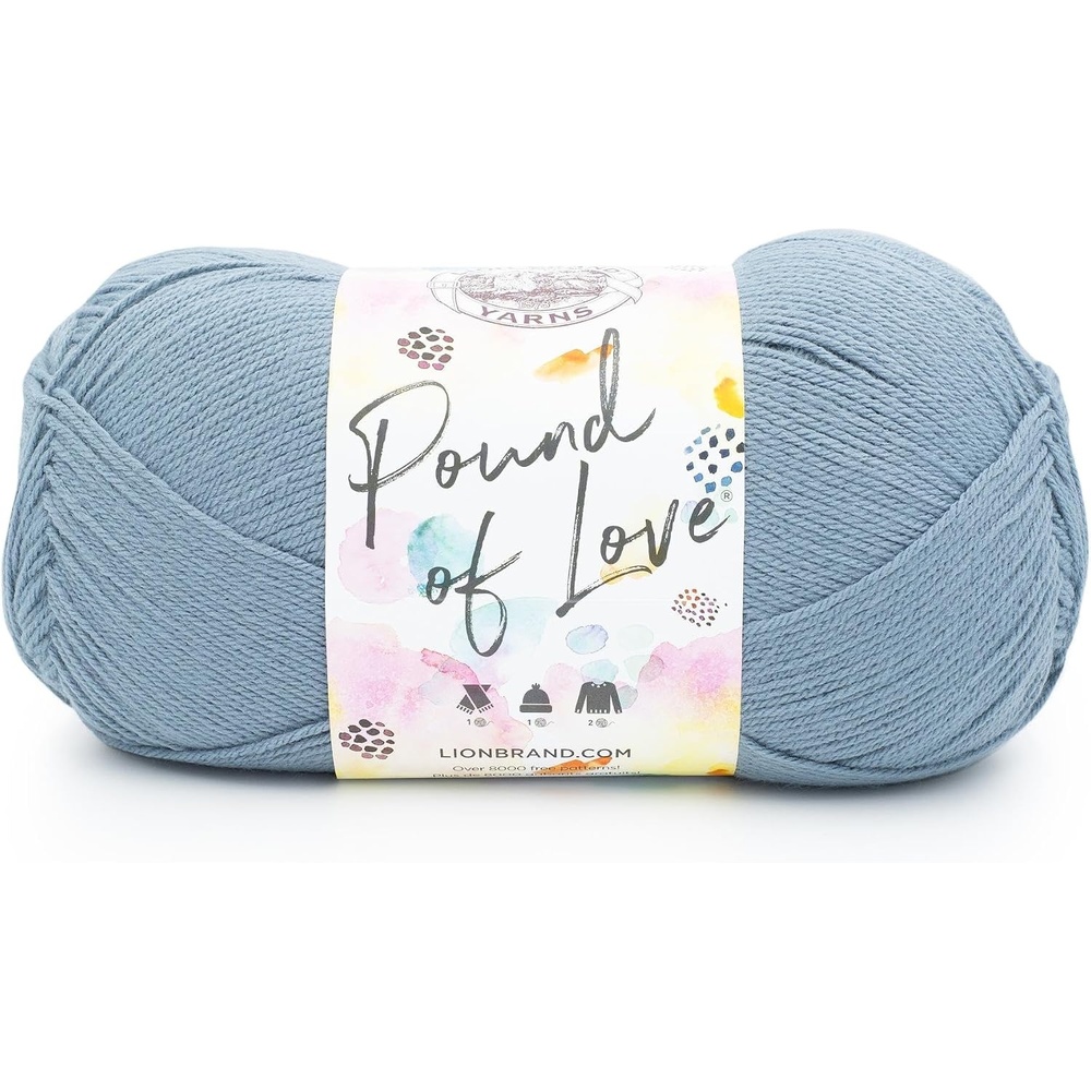 image:imageLion Brand Yarn Pound of Love Value Yarn Large Yarn for Knitting and Crochet Cerise 1 PackCadet